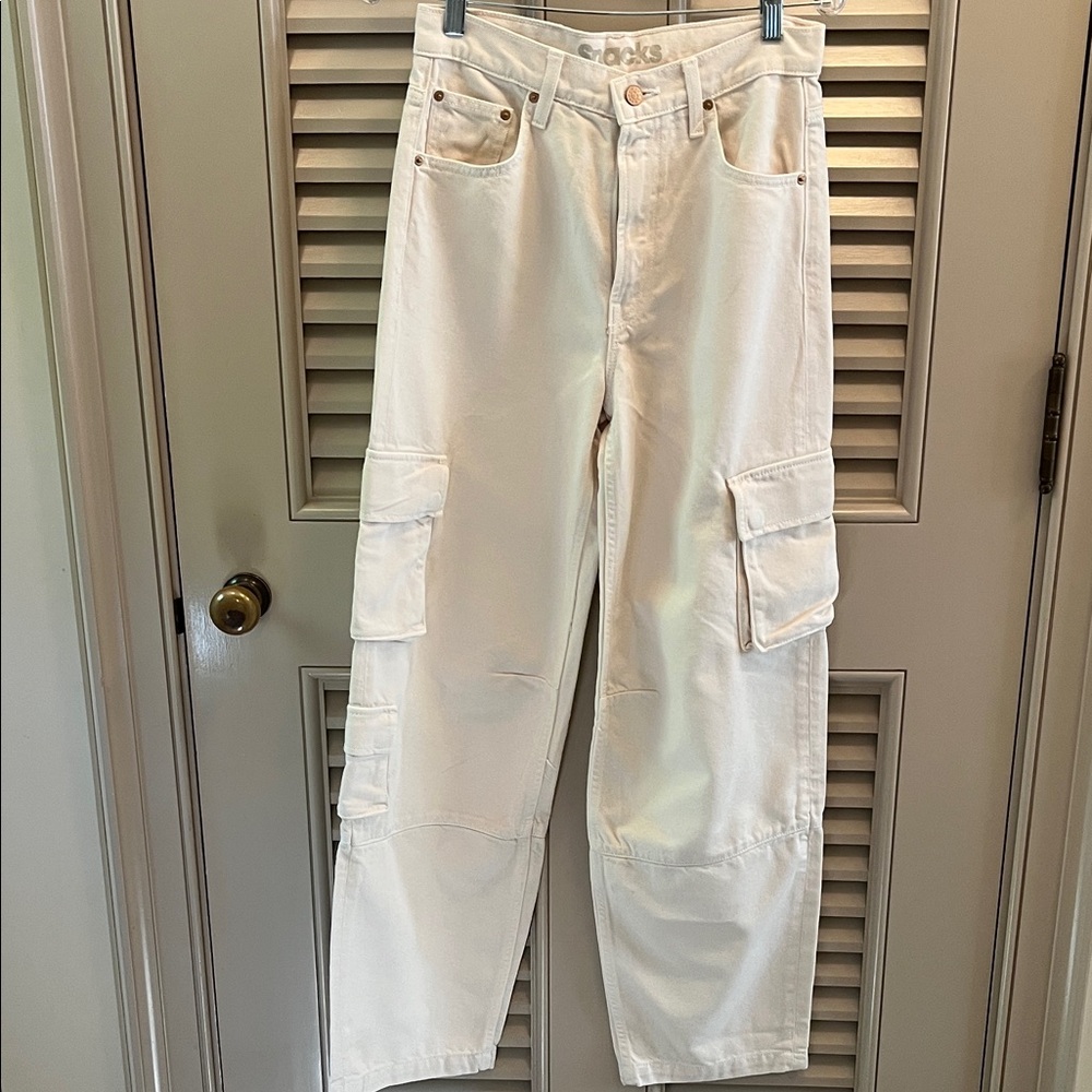 MOTHER SNACKS Cream Cargo Pants
